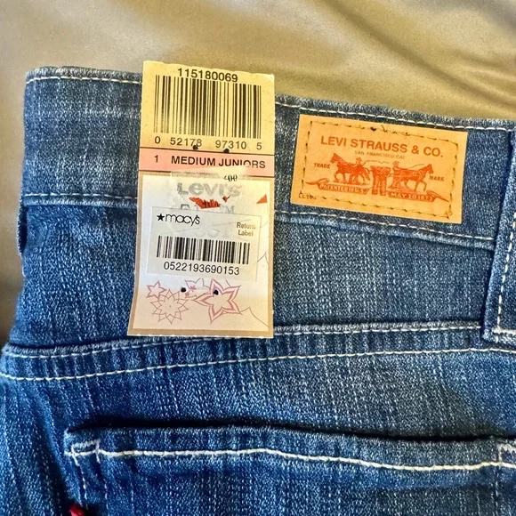 Levi's 518 Blue Boot Cut Jeans Low Rise 1 Medium Juniors/Women - Picture 9 of 12